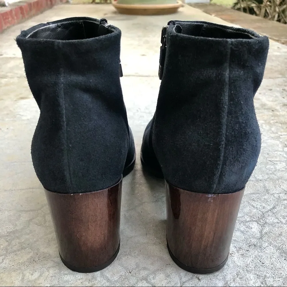 Alberto Fermani suede ankle boots booties blue gray 36
